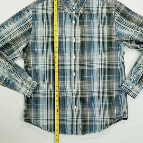 J Crew Tailored Fit Medium Button Down Plaid Long Sleeve Cotton Washed Casual - Picture 7 of 7